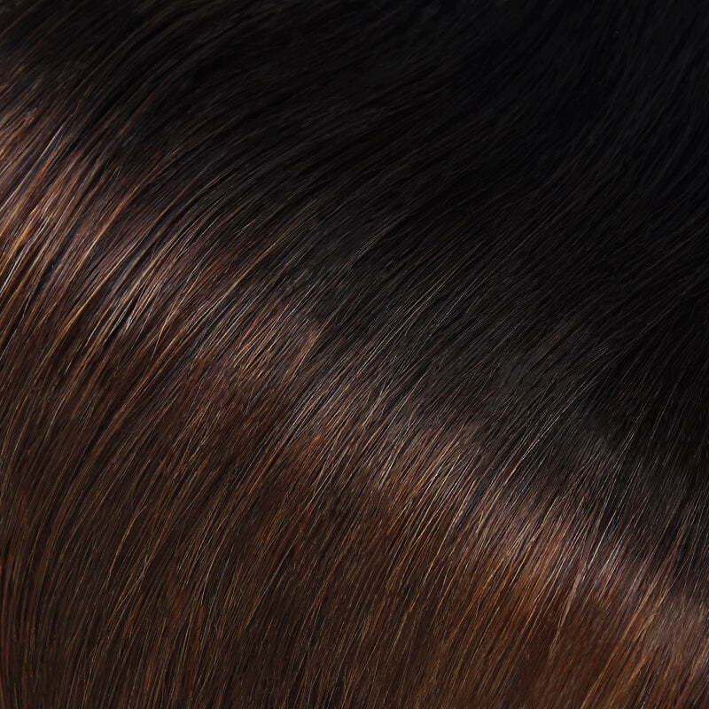 Jet Black/Medium Brown Human Hair Extensions