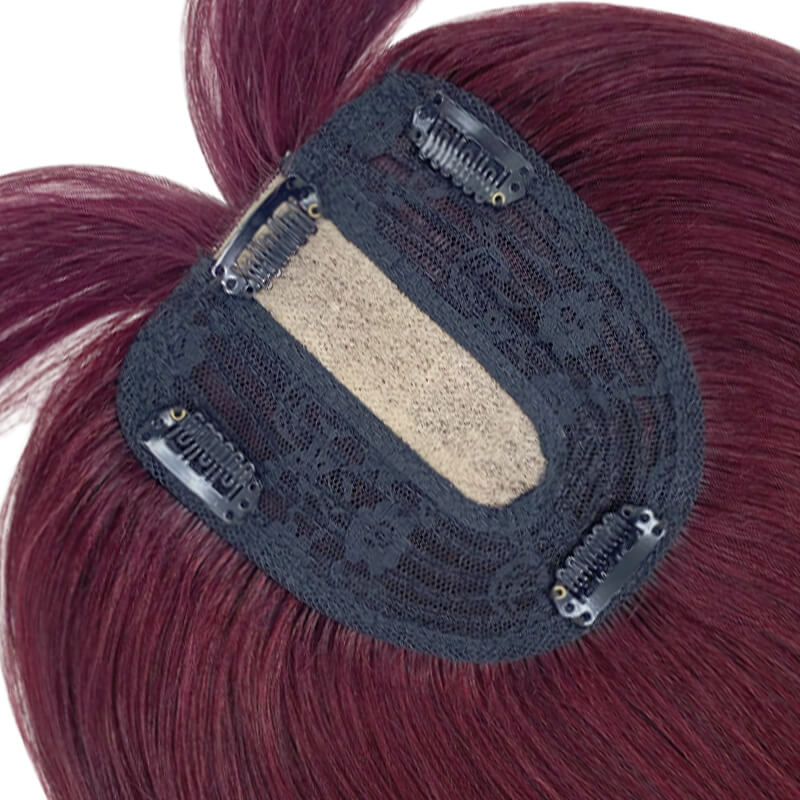 burgundy hair topper