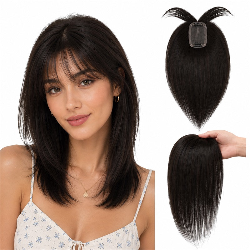 human hair topper