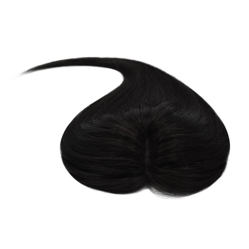 Daphne ︳Human Hair Topper With Bangs For Thin Hair 6*9CM Lace Base Natural Black