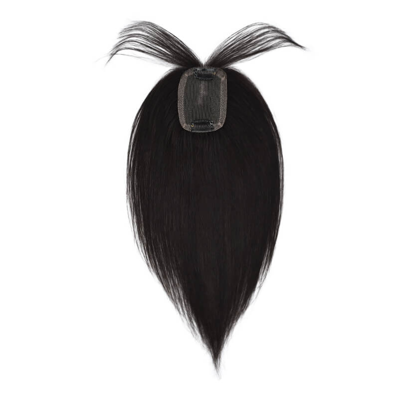Daphne ︳Human Hair Topper With Bangs For Thin Hair 6*9CM Lace Base Natural Black