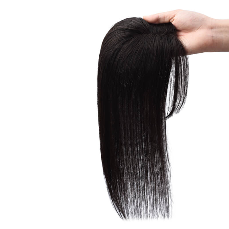 Natural Black Hair Topper | Daphne Human Hair Topper | E-LITCHI Hair