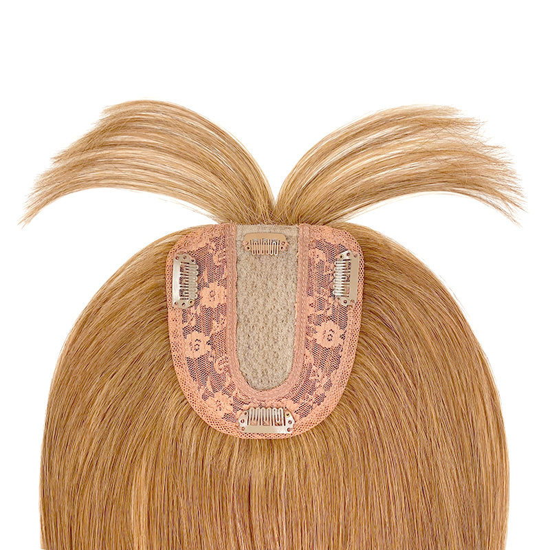 Susan ︳Light Auburn Human Hair Topper With Bang For Women Thinning Crown 10*12cm Base E-LITCHI