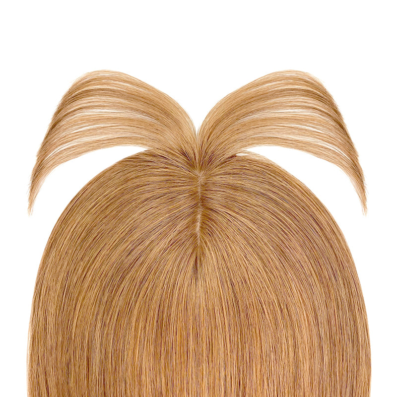 Susan ︳Light Auburn Human Hair Topper With Bang For Women Thinning Crown 10*12cm Base E-LITCHI