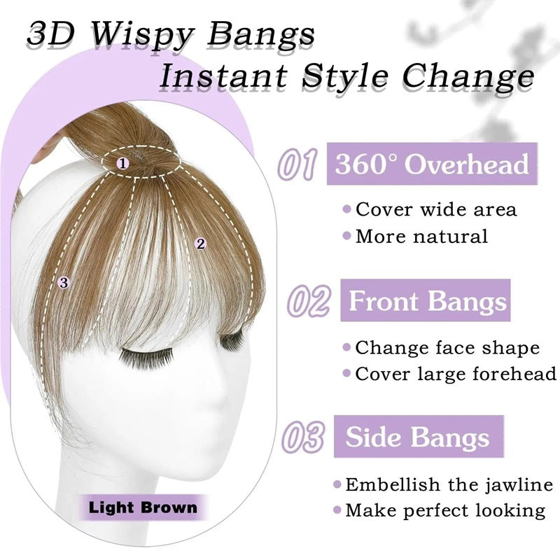 human hair clip in fringe