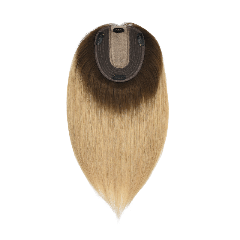 Susan ︳Human Hair Topper For Women Thinning Crown 10*12cm Silk Base Bronde Ombre