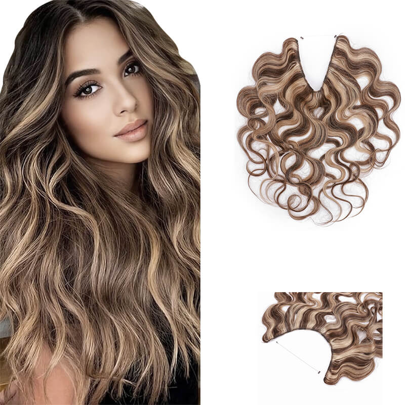 human hair halo extensions