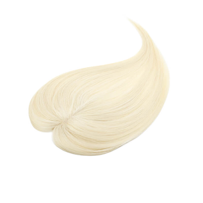 Daphné ︳Topper de cheveux humains avec frange pour cheveux fins, base en dentelle 6*9CM