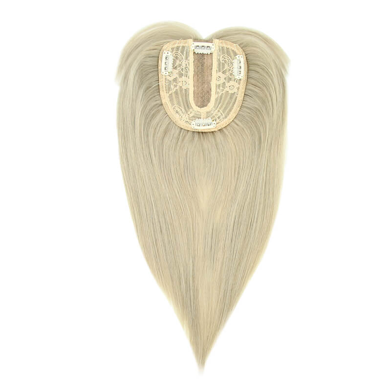 Susan ︳Blonde Grey 10*12 Base Human Hair Topper With Bangs