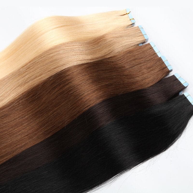 human hair tape in extensions