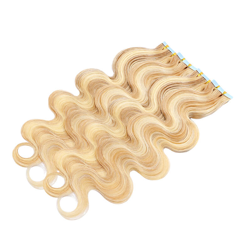 Hair Extensions Wavy Tape Ins 2 Pack 40pcs Bundle For More Volume E-LITCHI® Hair