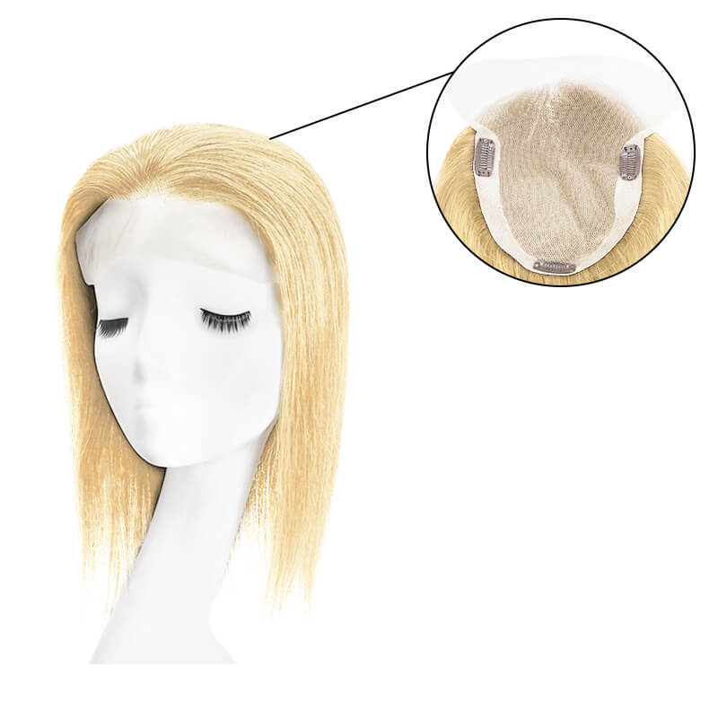 Dahlia Blonde Toppers | Bleach Blonde Toppers | E-LITCHI Hair