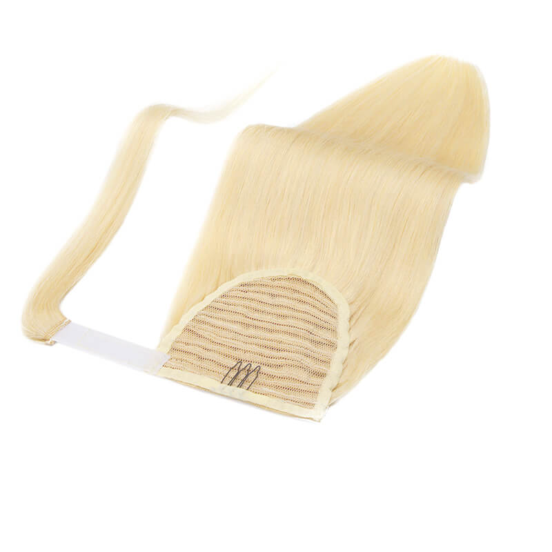 Blonde Wrap Around Ponytail Human Hair Extensions E-LITCHI