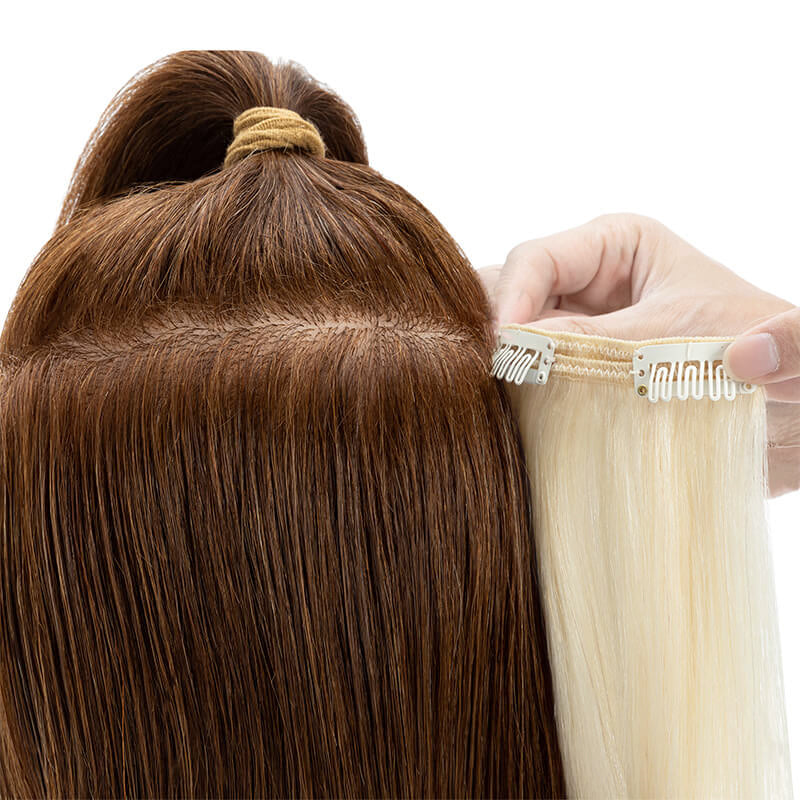 white clip in hair extensions