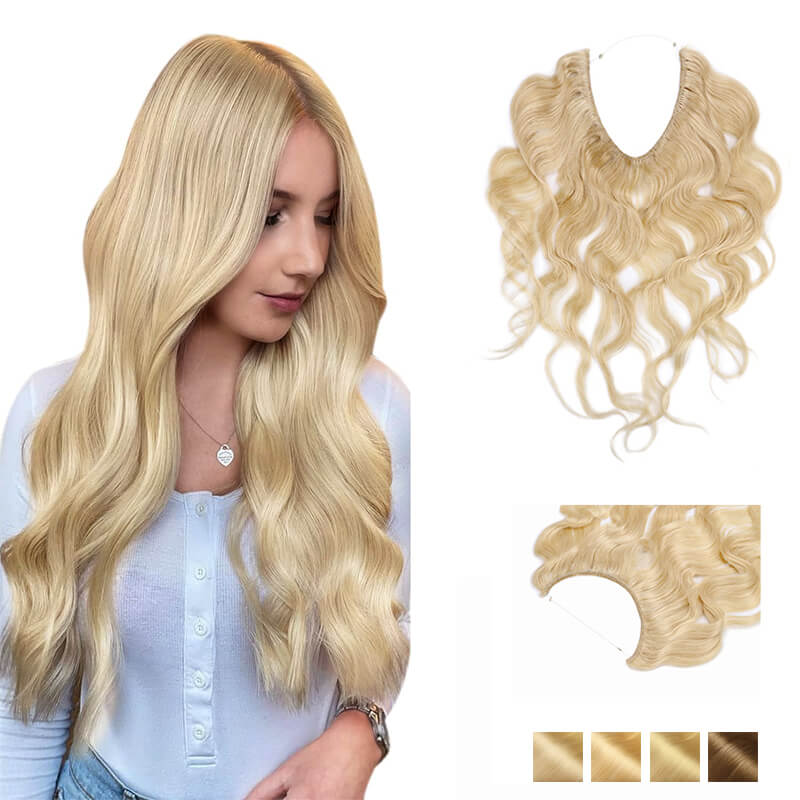Blonde Halo Hair Extensions
