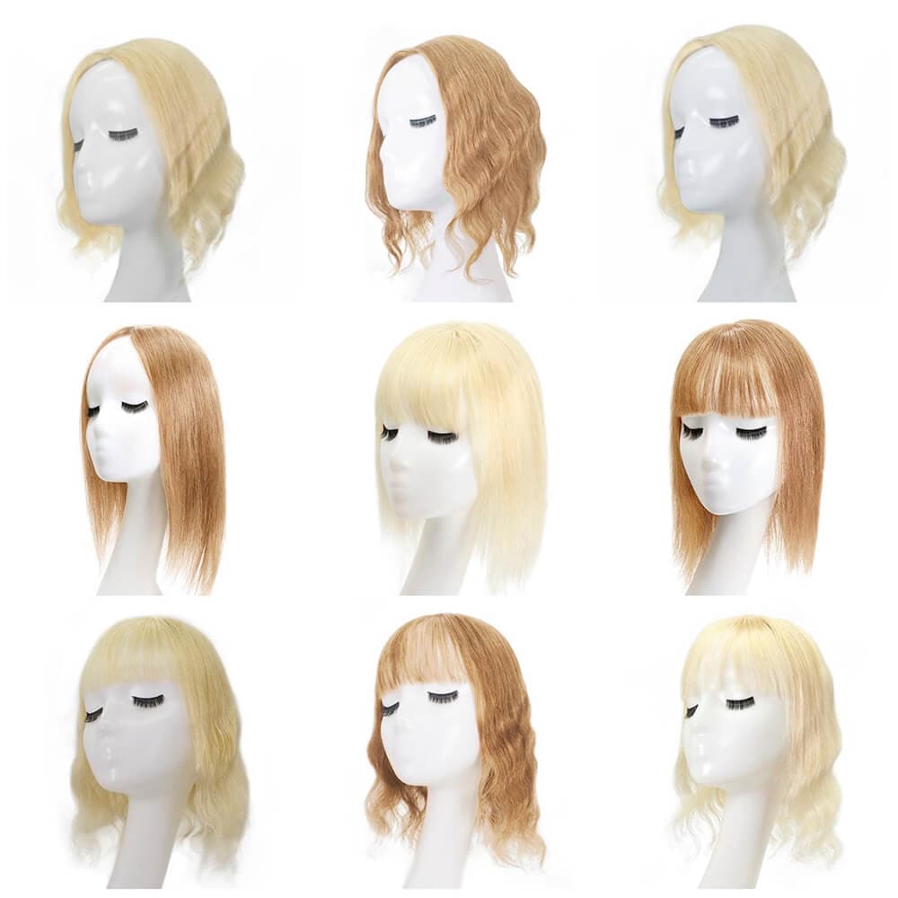 Best Blonde Hair Toppers | Base Human Hair Toppers | E-LITCHI Hair