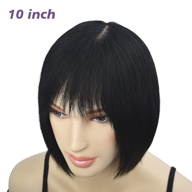 Realistic Straight Wig | Bangs Straight Wig | E-LITCHI Hair