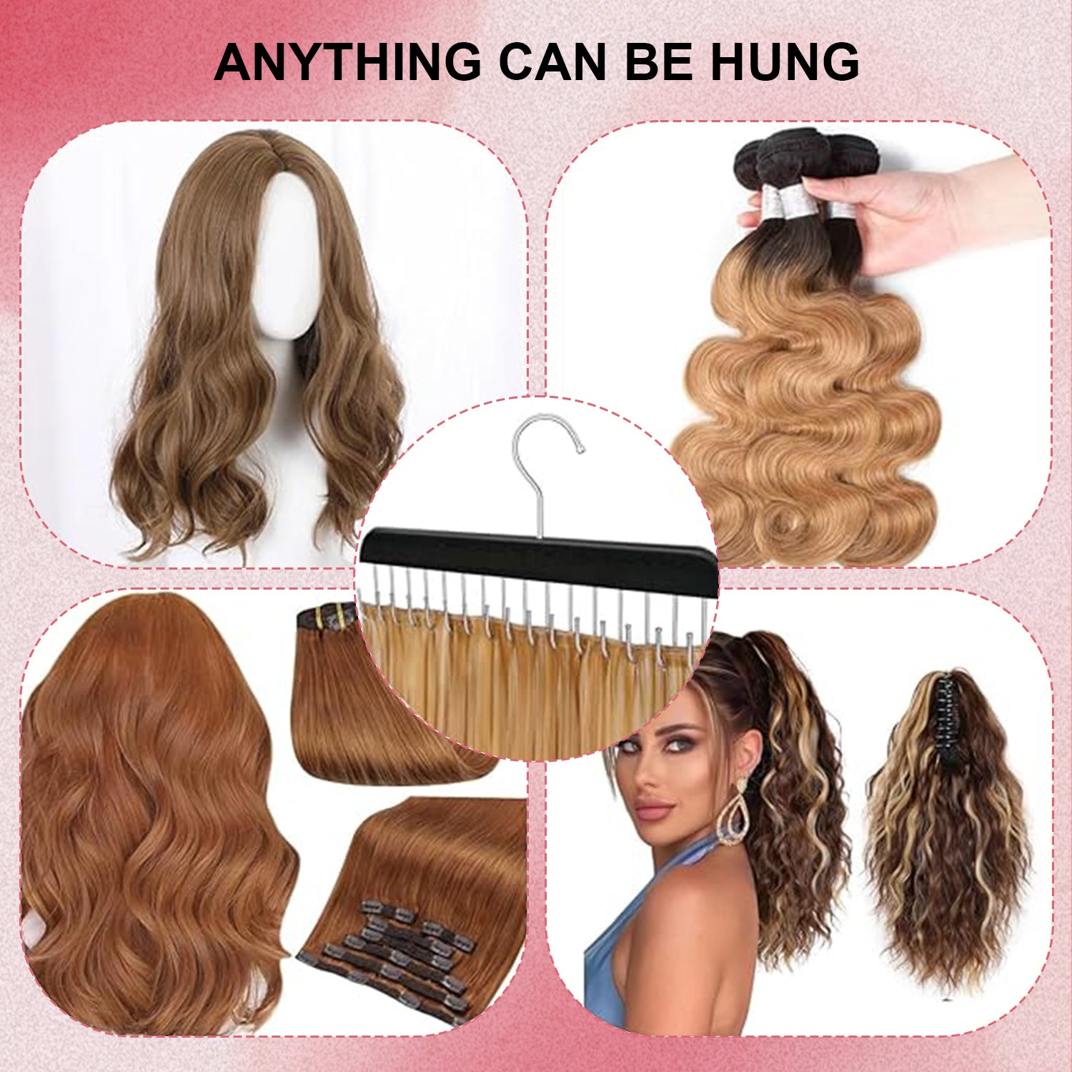 16-Tooth Hair Extension Holder Hanger