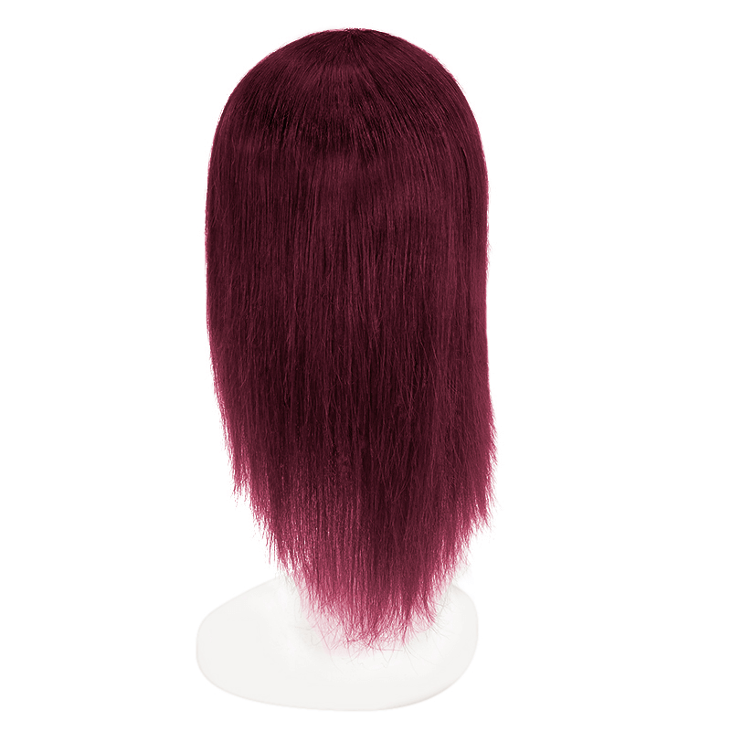 Dahlia ︳ Toppers rouge vin pour la perte de cheveux 6x8 " Base en dentelle complète