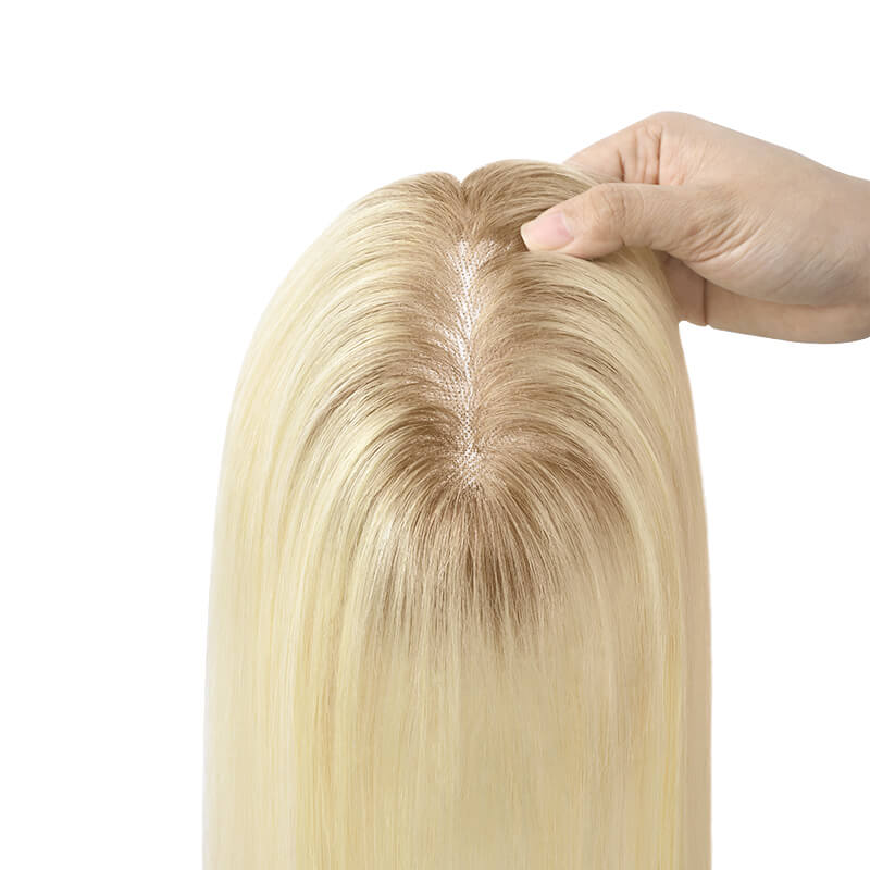 Blonde Ombre Topper | Mono Hair Topper | E-LITCHI Hair