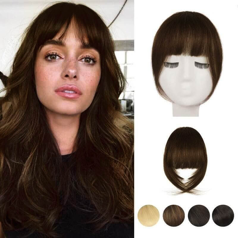 Bangs Natural Curved Clip | Human Hair Clip | E-LITCHI Hair