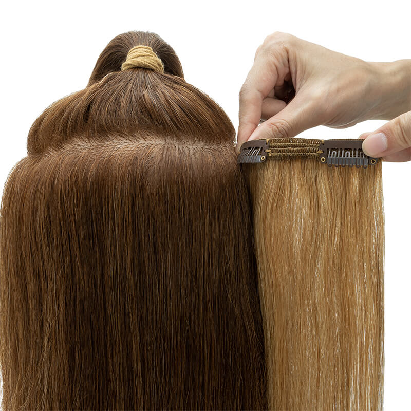 blonde clip in hair extensions