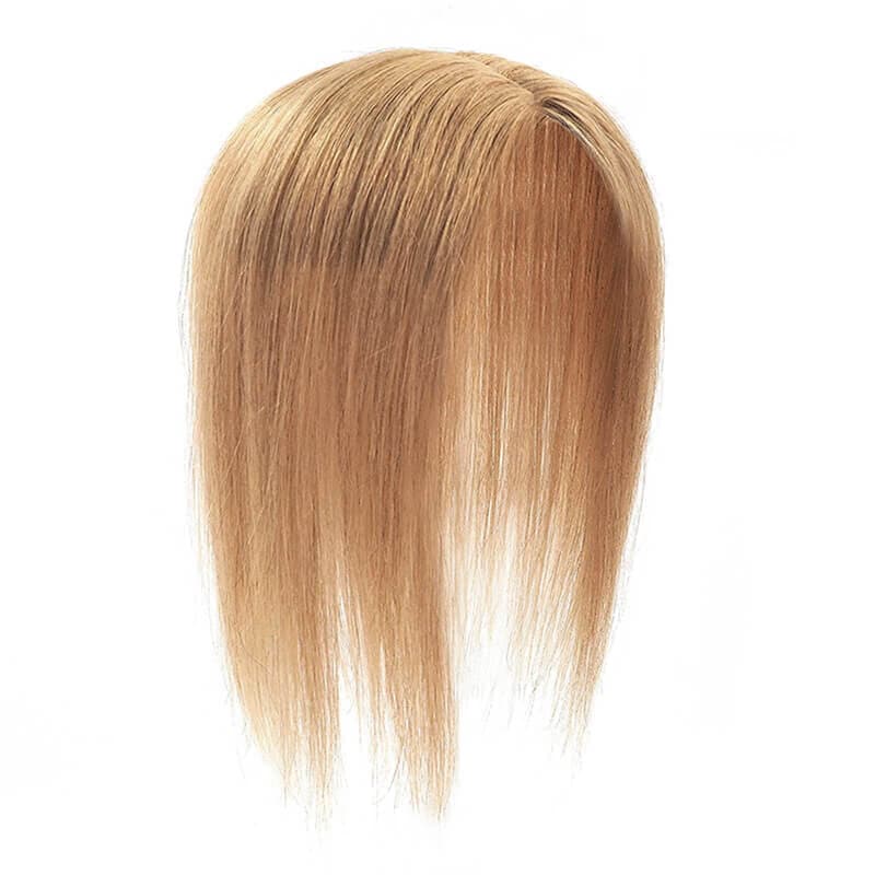 Susan – cheveux humains blond foncé, couronne amincissante, Base en soie, 10x12cm, pour femmes