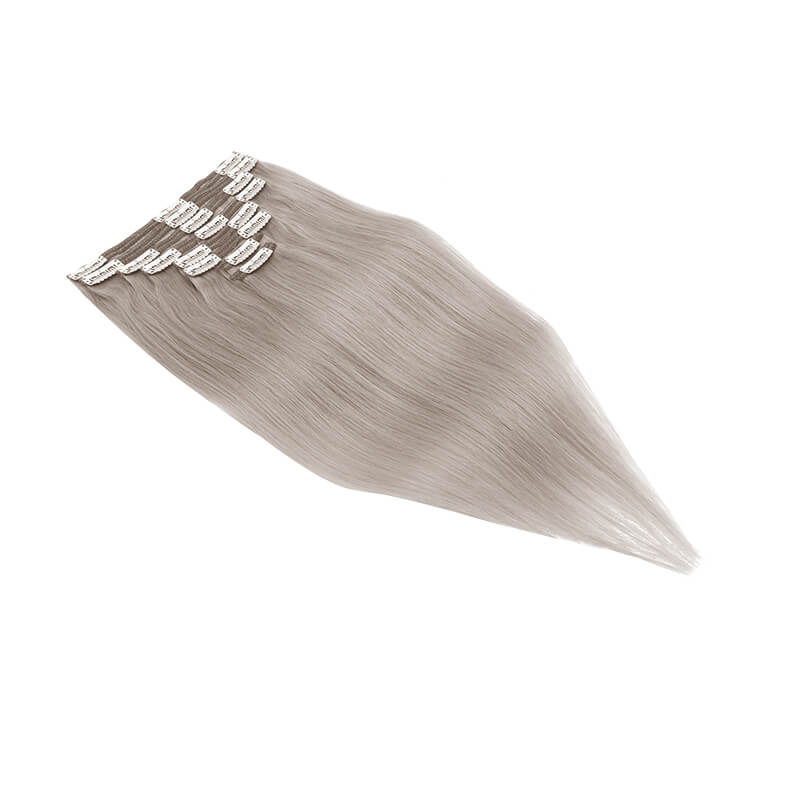 gray hair extensions clip in