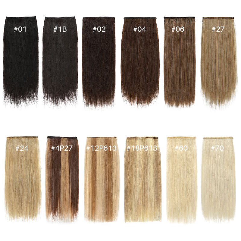 Ausverkauf Echthaarteil-Clip-In-Haarwurzelheber, 2-teiliges Bündel