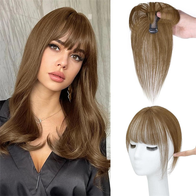 Human Hair Air Bangs Natural, Lightweight Clip-In Fringe
