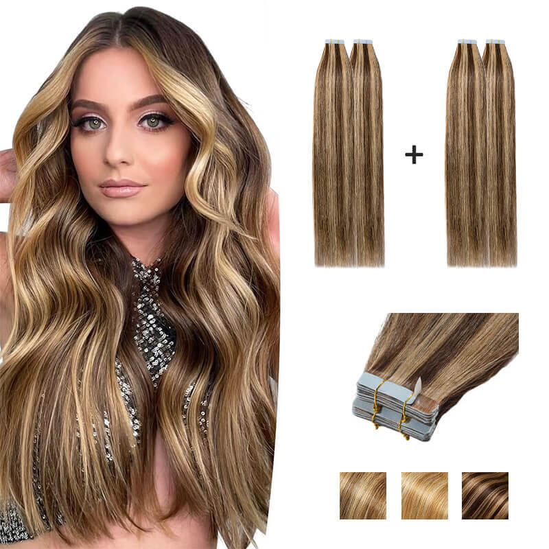 Highlight Straight Tape Ins 2 Pack 40pcs Bundle For More Volume