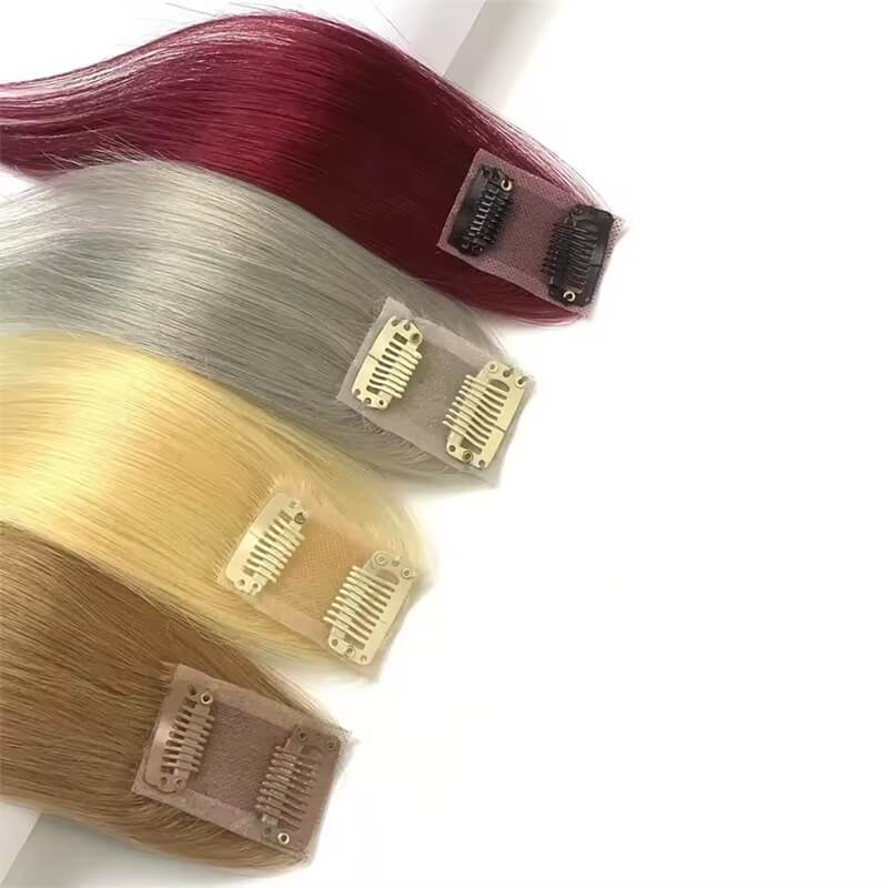 Human Hair Clip-In Volumizer Monofilament Base 8\