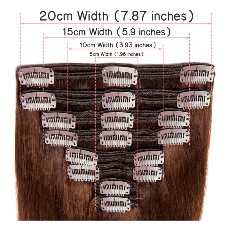 Clip In Hair Extensions | Multi Wefts Extensions | E-LITCHI Hair