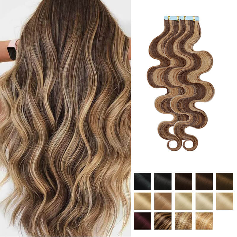 Best Wavy Extensions | Tape Wavy Extensions | E-LITCHI Hair