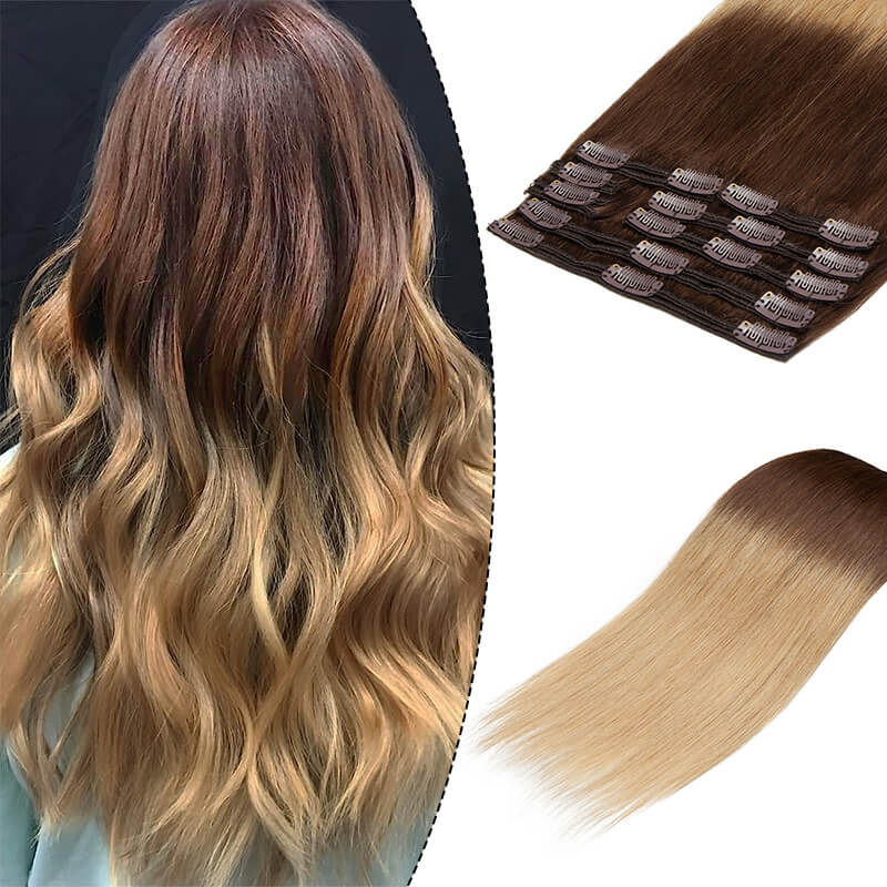 human hair clip on extensions