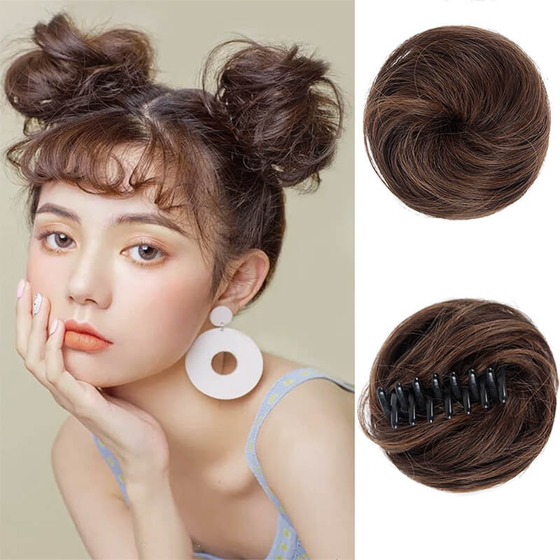 claw clip hair bun extensions