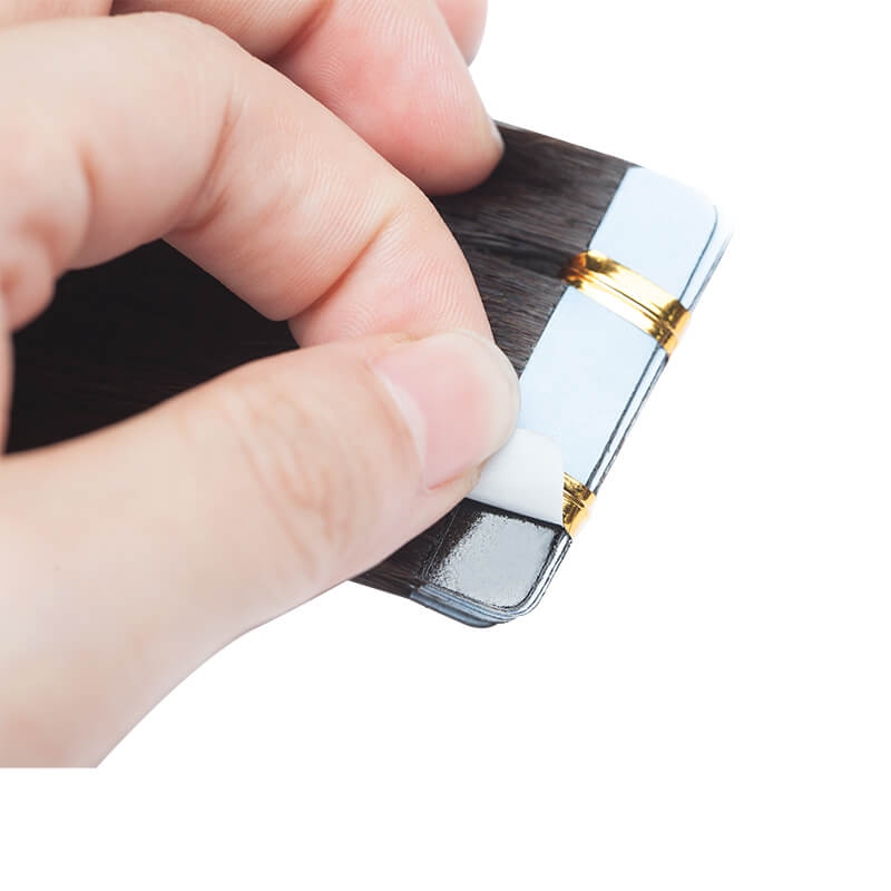 Schwarze, gerade Tape-Ins im 2er-Pack mit 40 Stück für mehr Volumen