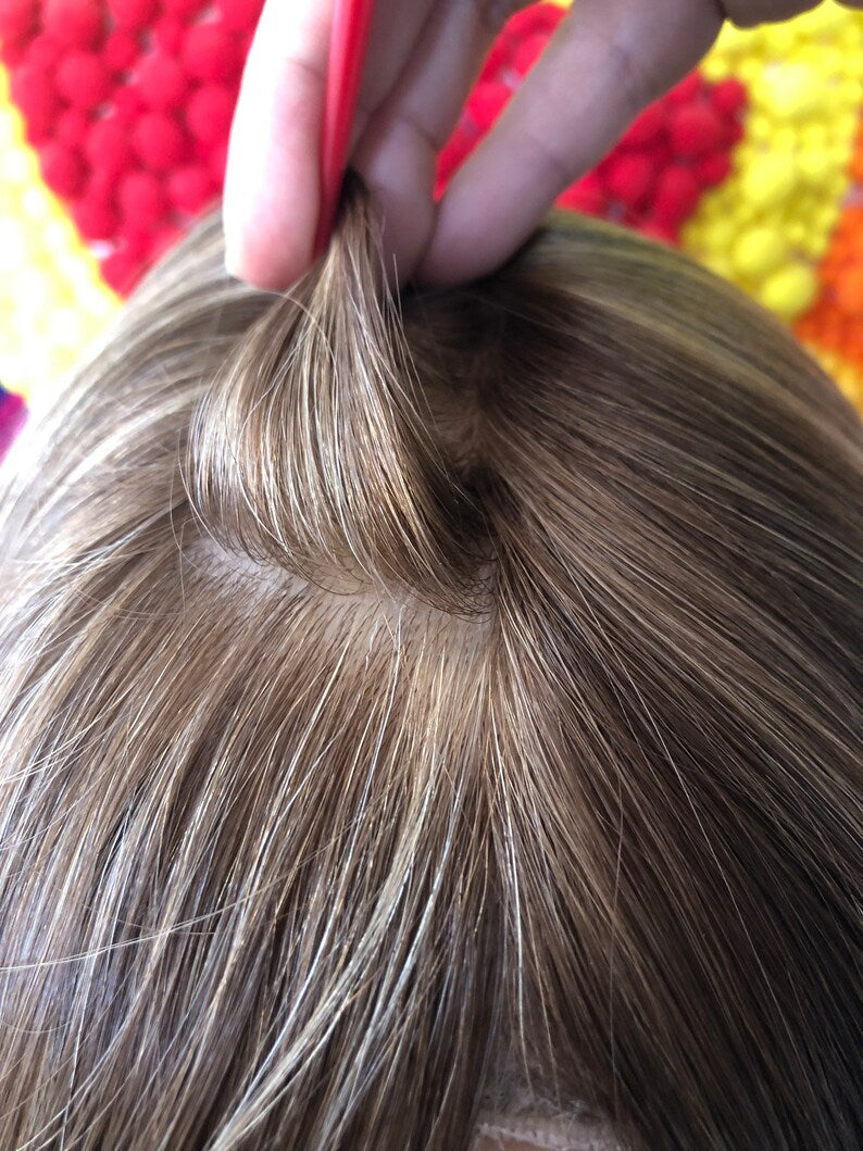 natural look human hair topper eu