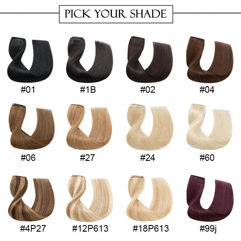 Real Human Clip In Hair Extensions For More Volume & Length Single Piece