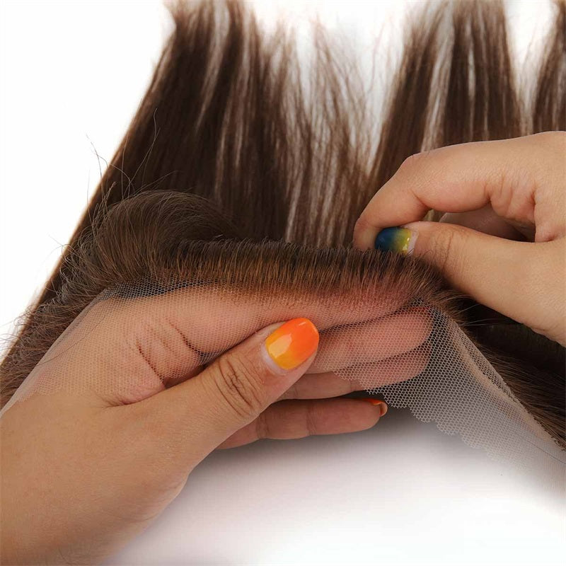 breathable full lace topper with invisible fit for front hair loss