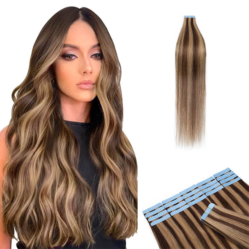 curly tape in hair extensions