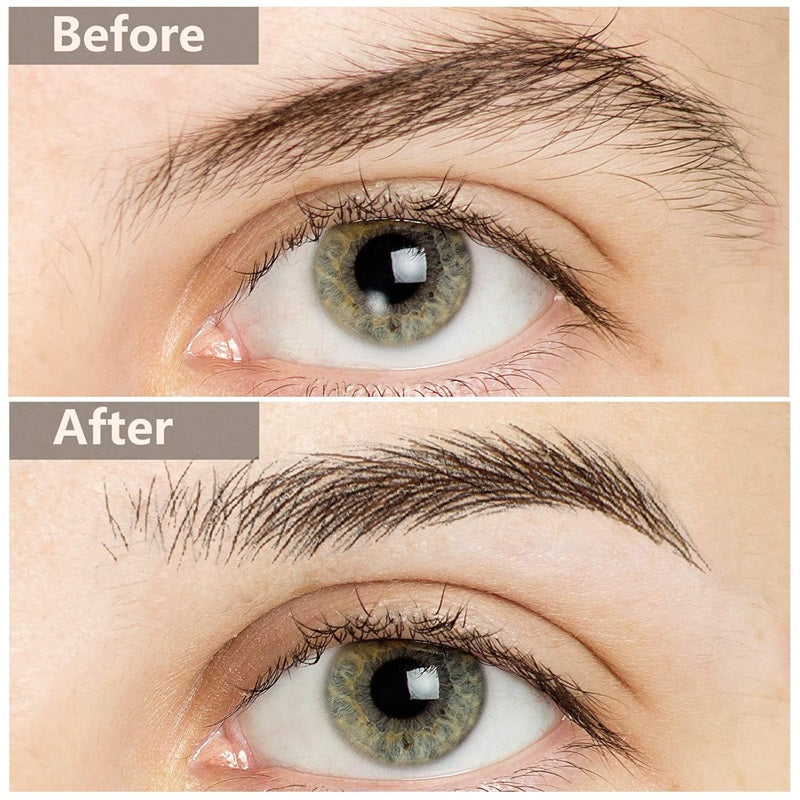 6D Hair Like Waterproof Eyebrow Tattoos Stickers Black Brown