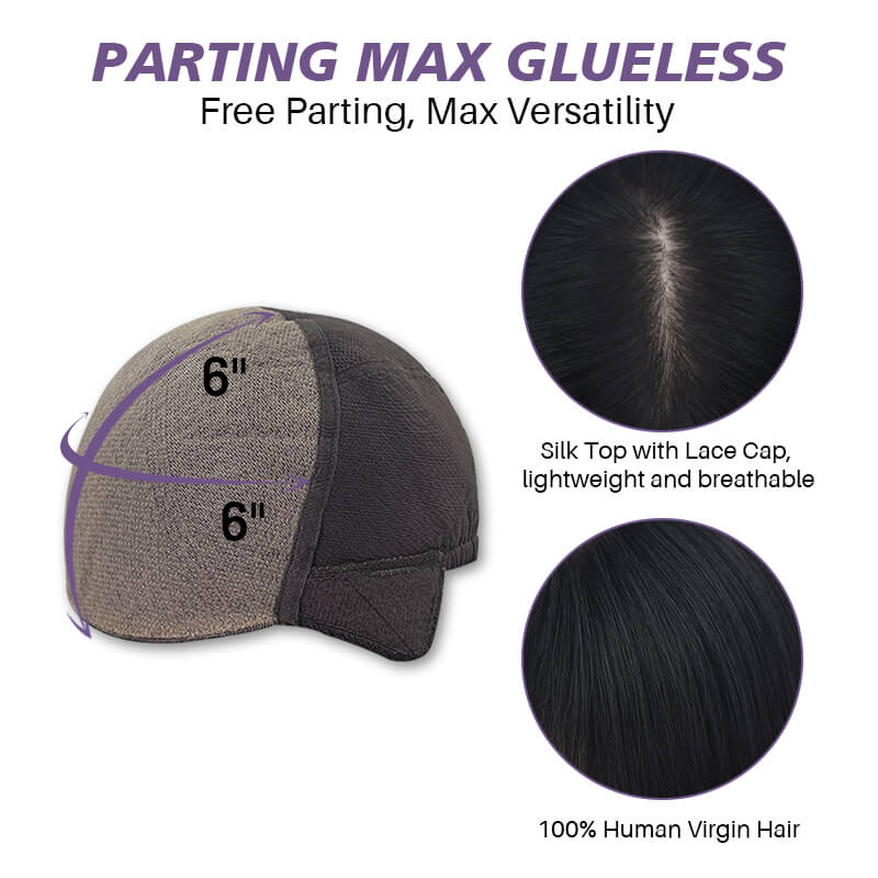 Realistic Straight Wig | Bangs Straight Wig | E-LITCHI Hair