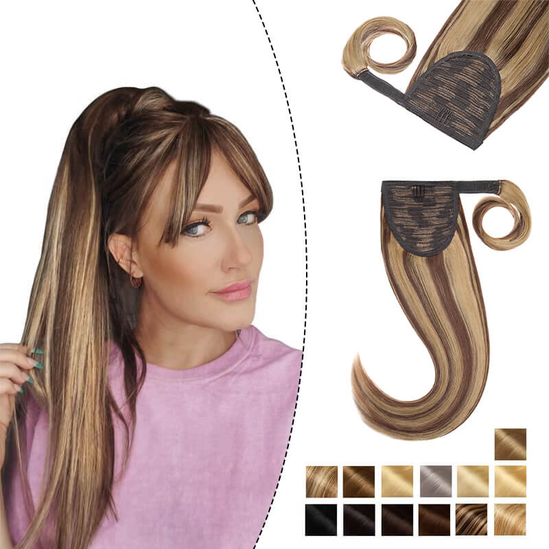 Human Hair Ponytail in Various Shades