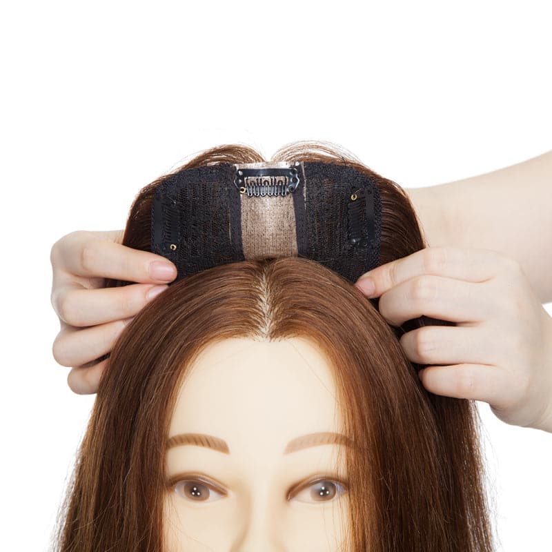 Susan ︳Medium Brown Human Hair Topper For Women Thinning Crown 10*12cm Silk Base E-LITCHI