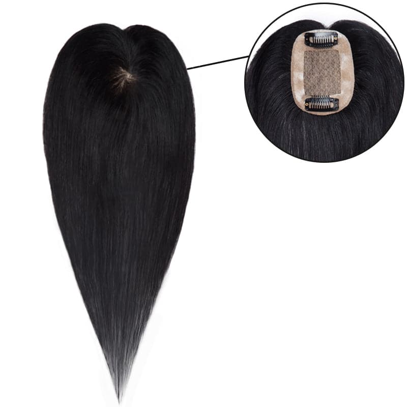 silk base human hair toppers