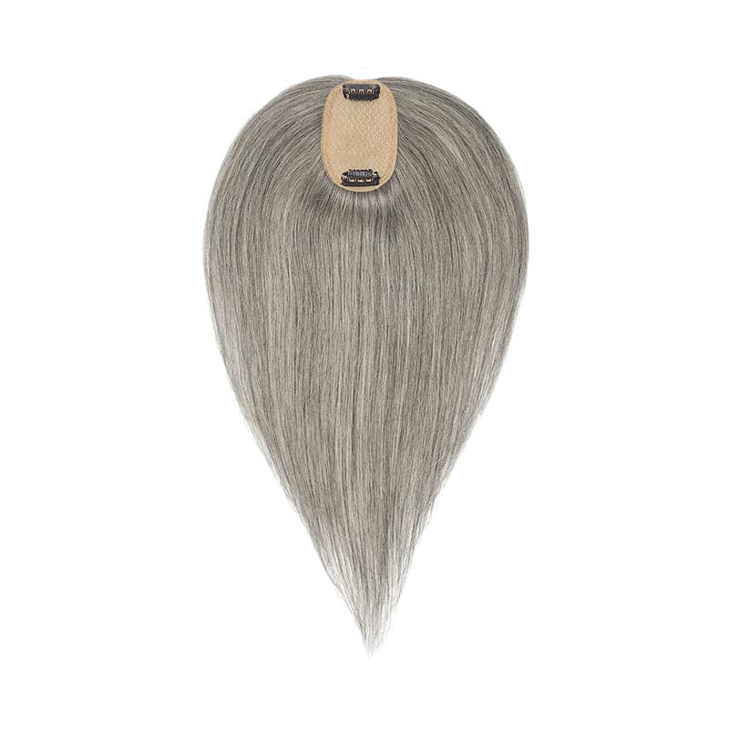 grey human hair toppers