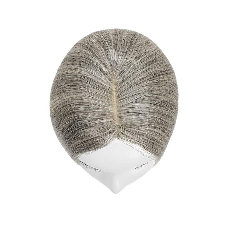 salt and pepper human hair toppers
