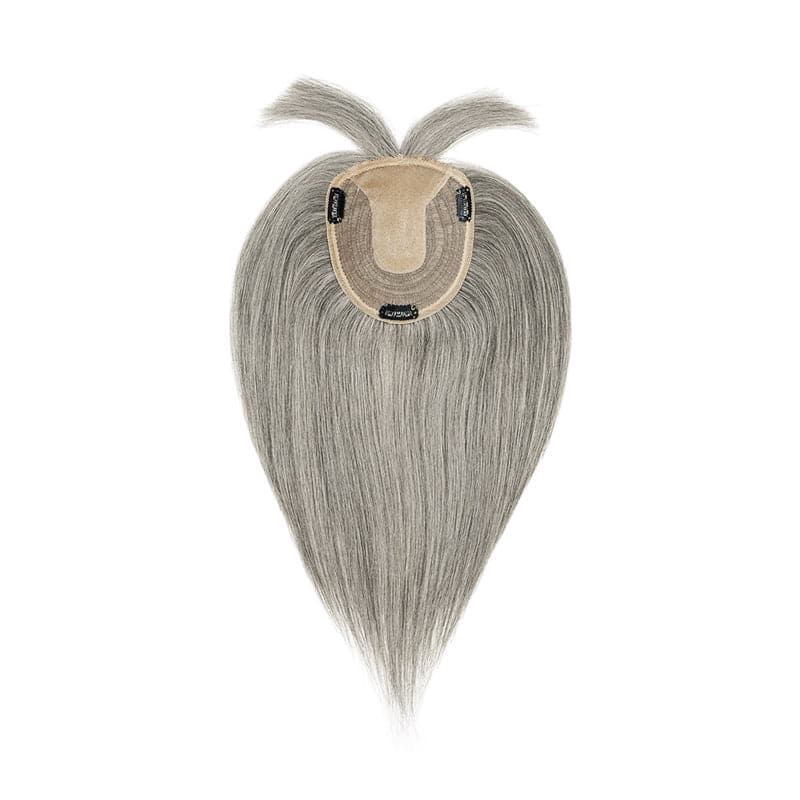 salt and pepper grey human hair toppers