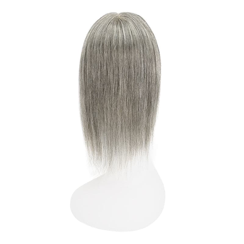 13*15cm Human Hair Topper | Base Mixed Grey | E-LITCHI Hair